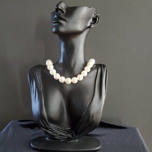 Faux pearl necklace